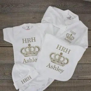 personalised royal baby gift - clothes set