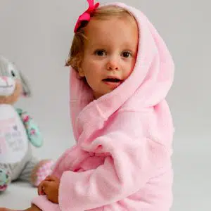personalised pink baby girl dressing gown