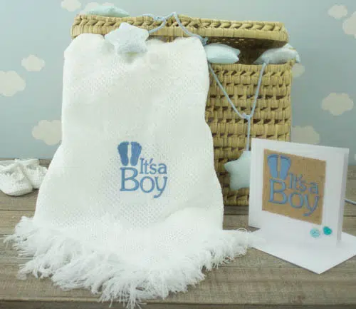 personalised baby shawl - baby boy baby shower gift