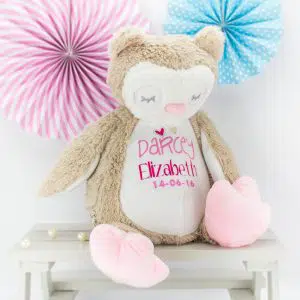 Personalised Owl Soft toy - brown