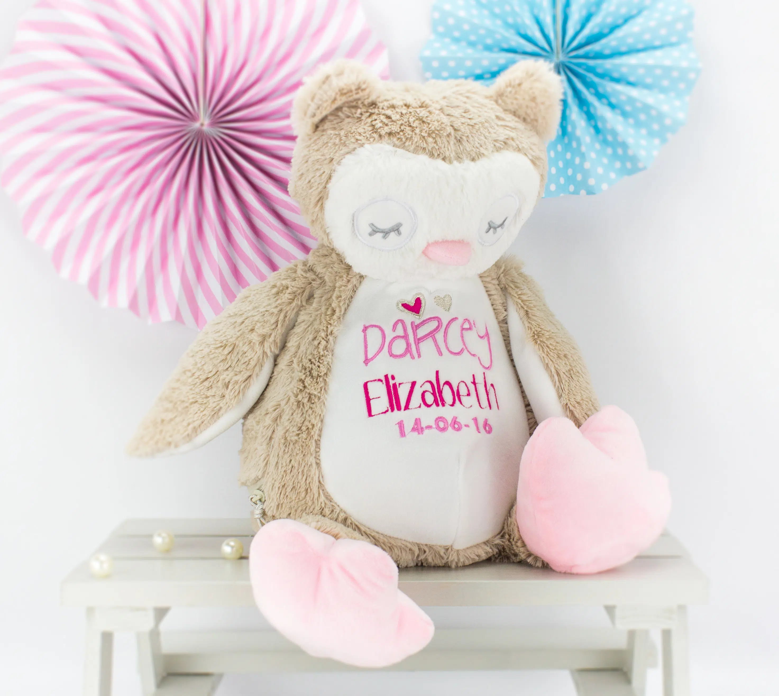 Personalised Owl Soft toy - brown