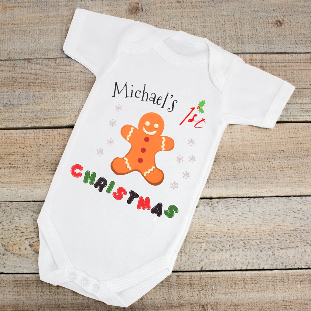 “Personalised Christmas Baby Bodysuit – 1st Christmas”
