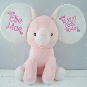 Personalised elephant soft toy
