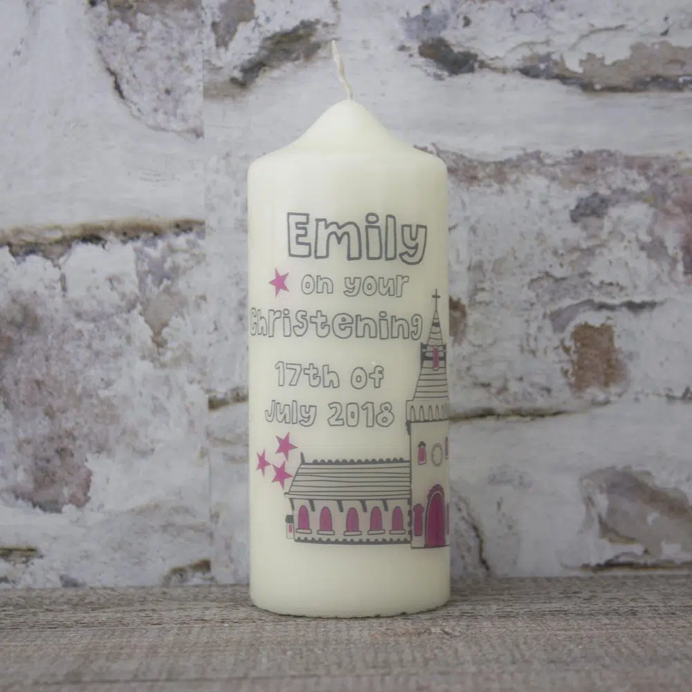 Personalised Christening Gift - Personalised Christening Candle