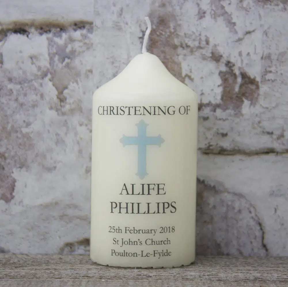 Personalised Christening Gift - Perosnlaised Christening Candle