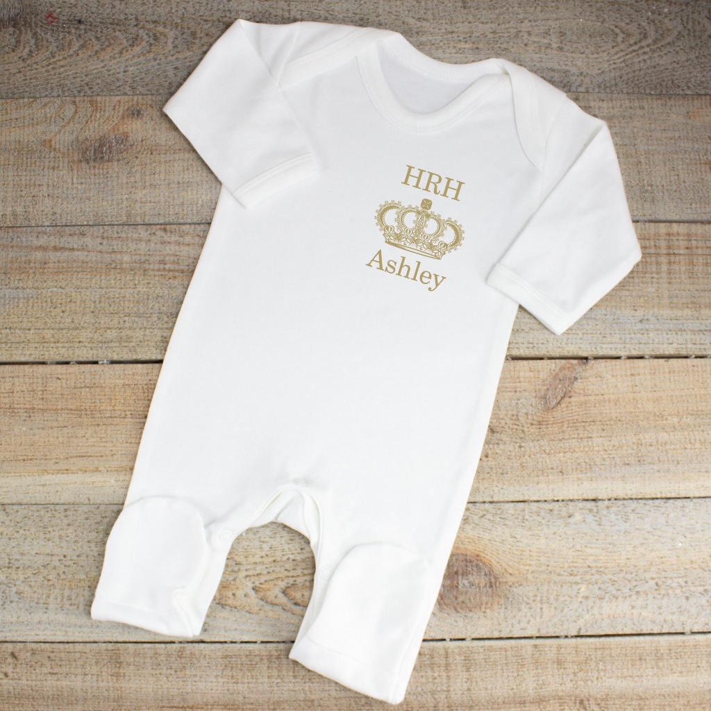 Personalised Royal Baby Sleepsuit