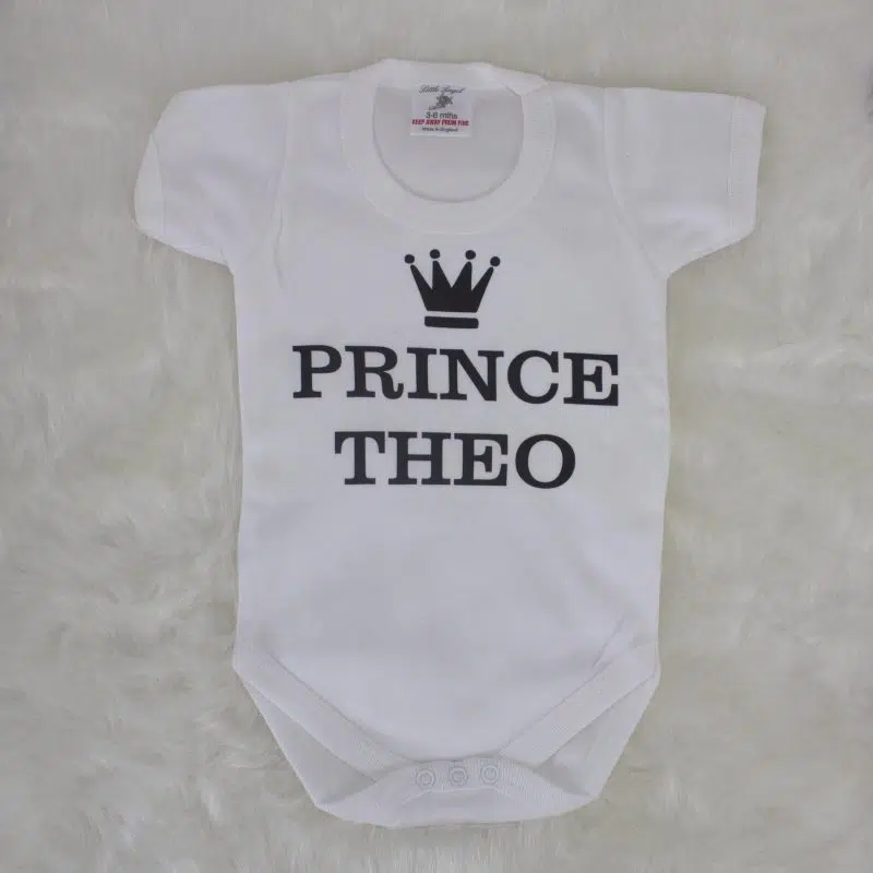 personalised baby clothes - royal wedding gift
