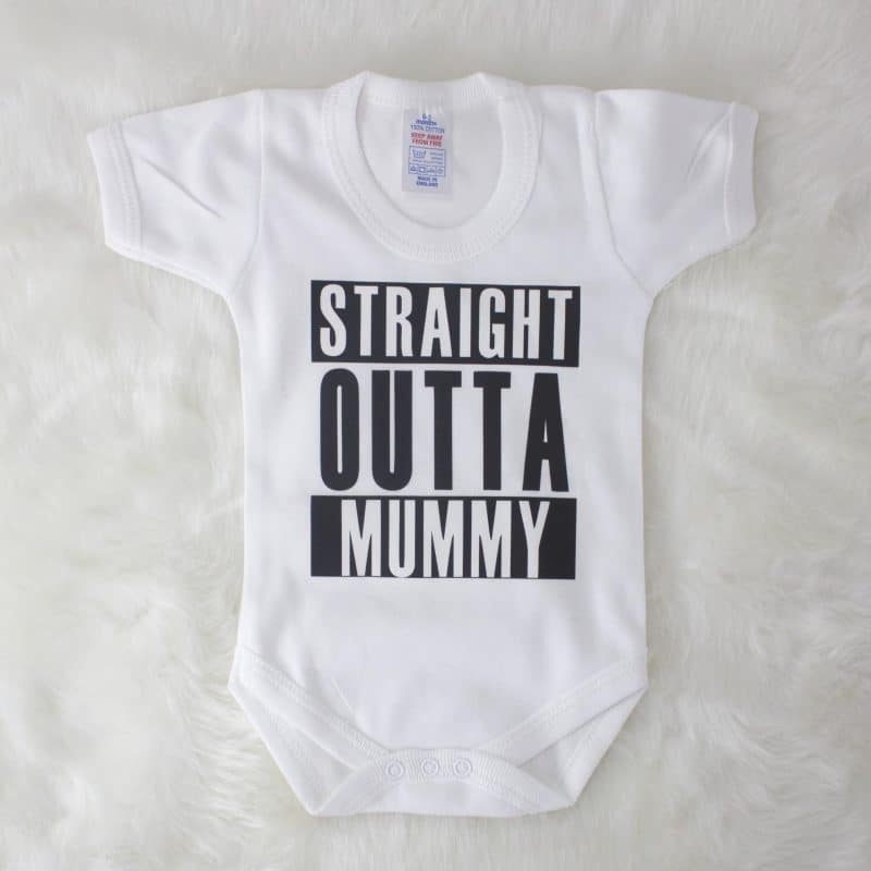 ‘Straight Outta Mummy’ Baby Bodysuit