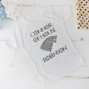 Personalised game of thrones baby clothes - t-shirt
