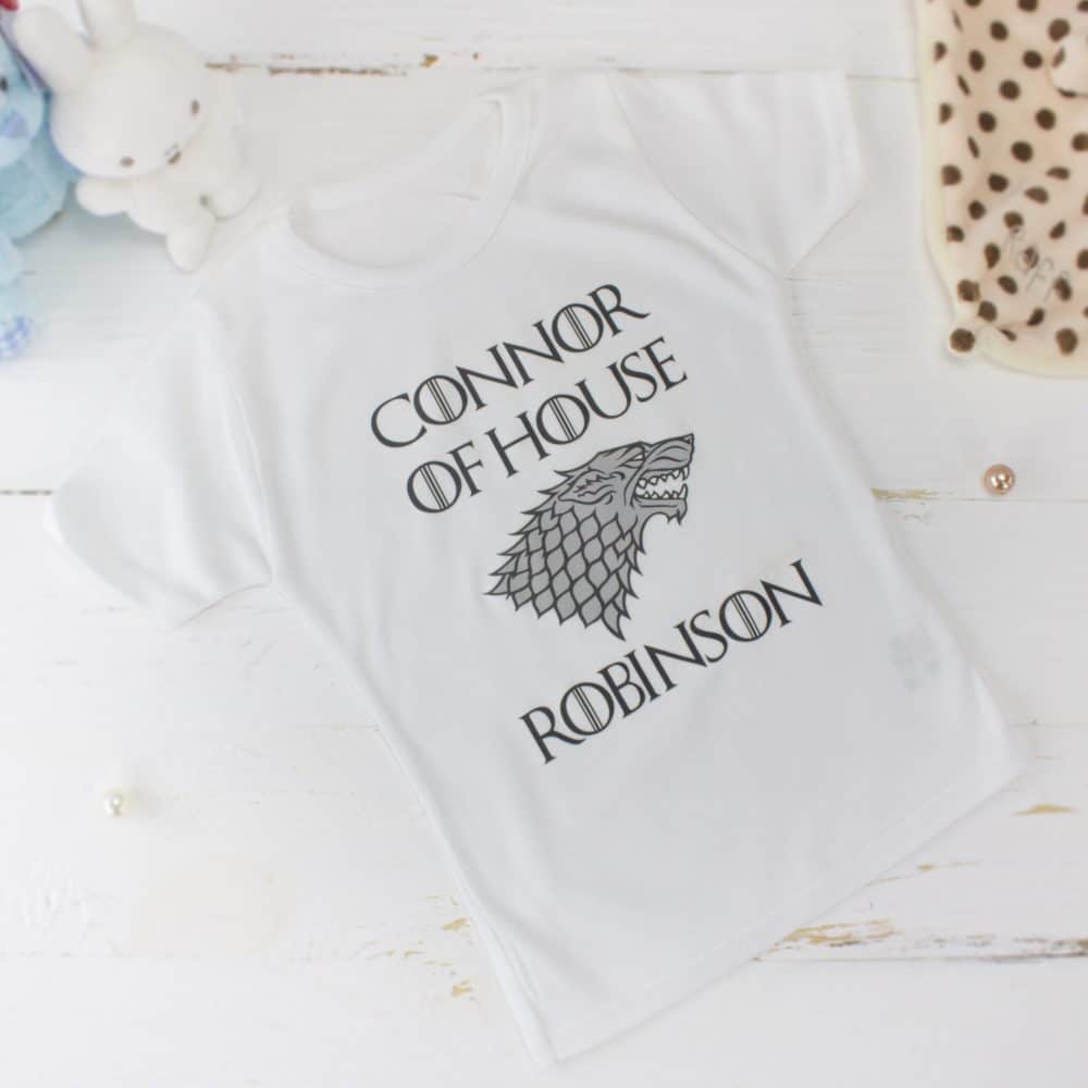 Personalised Game of Thrones Baby Bodysuit/T-Shirt