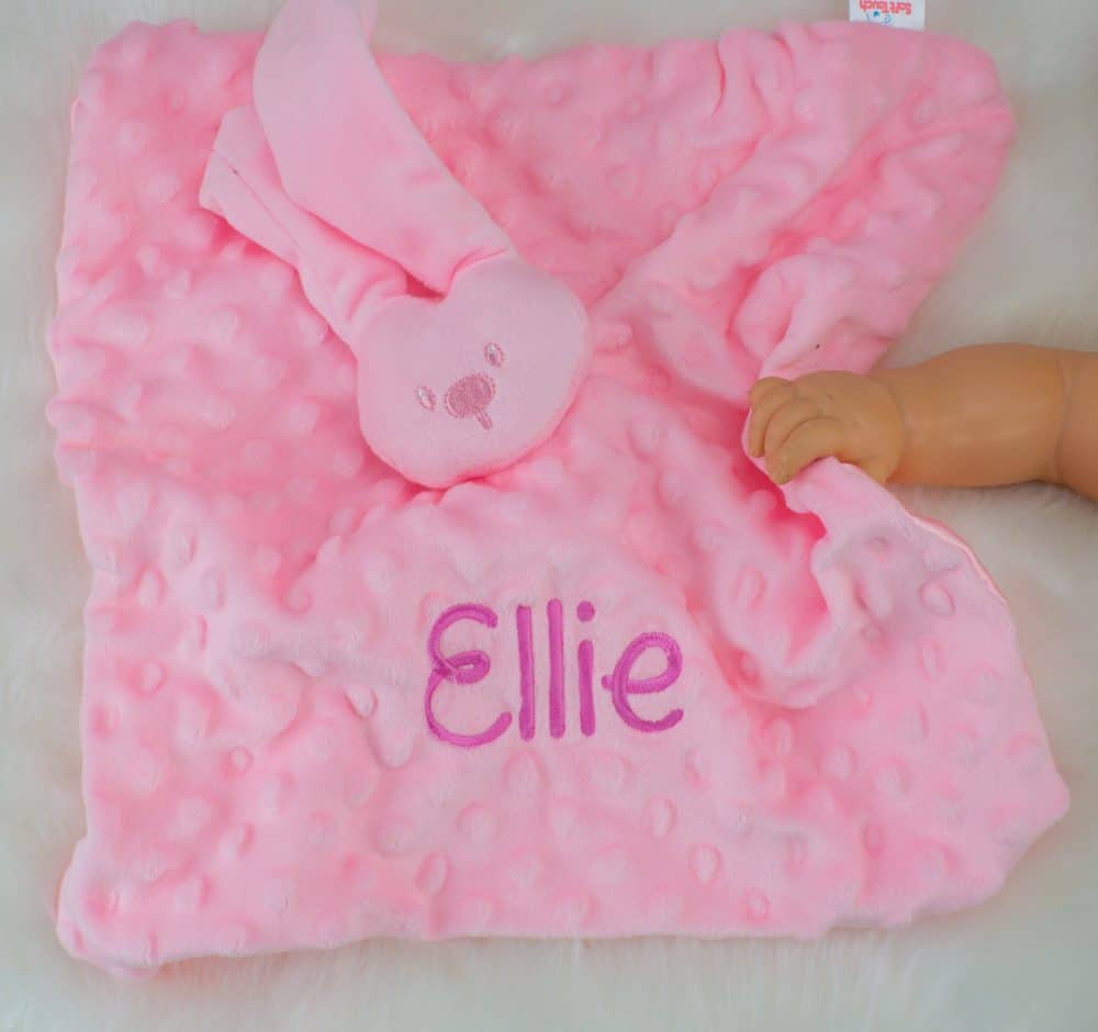 Personalised Pink Bunny Rabbit Comforter