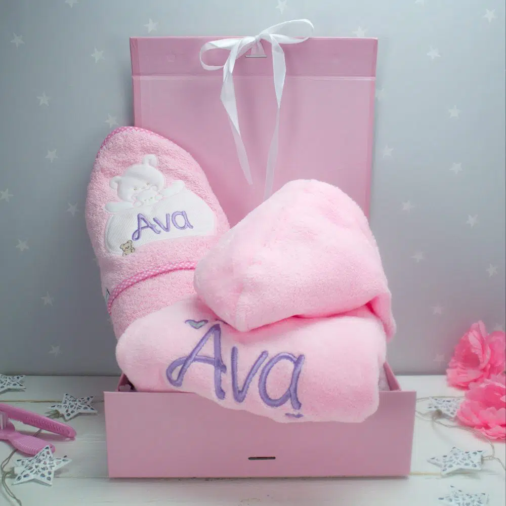 Personalised Baby girl Gift Set