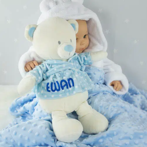Personalised Teddy Bear - baby boy gift