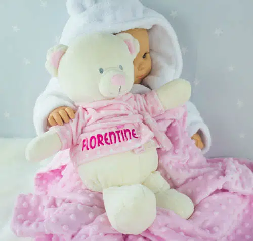 Personalised Teddy Bear - baby girl gift