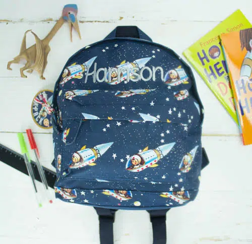 Personalised kids backpack - spaceboy