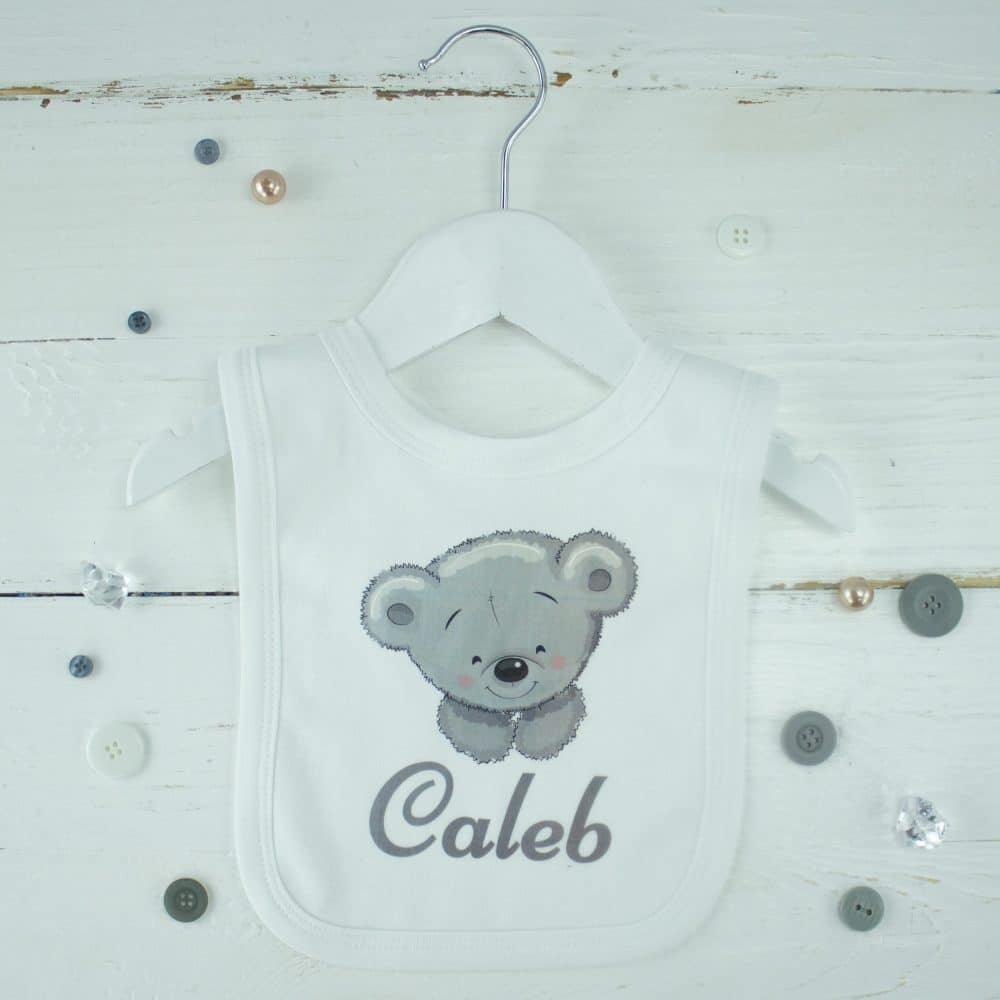 Personalised Baby Teddy Bear Bib