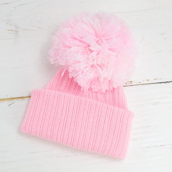Personalised Baby Girl Pom Hat