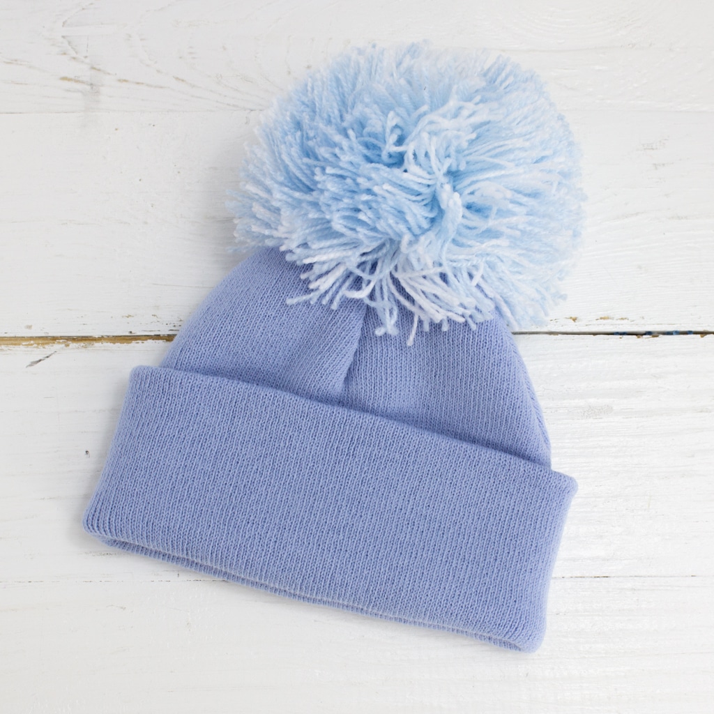Personalised Large Pom Baby Hat