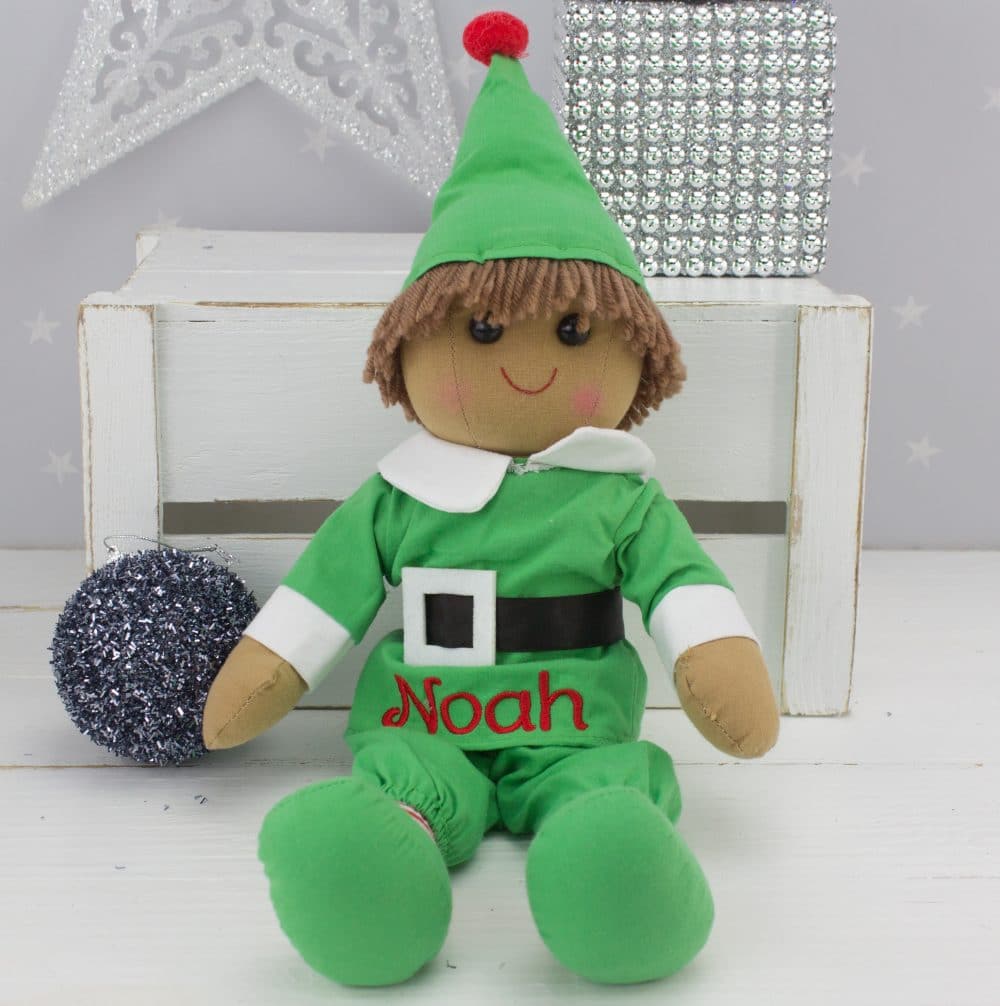 Personalised Christmas Elf Rag Doll