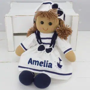 personalised sailor girl rag doll