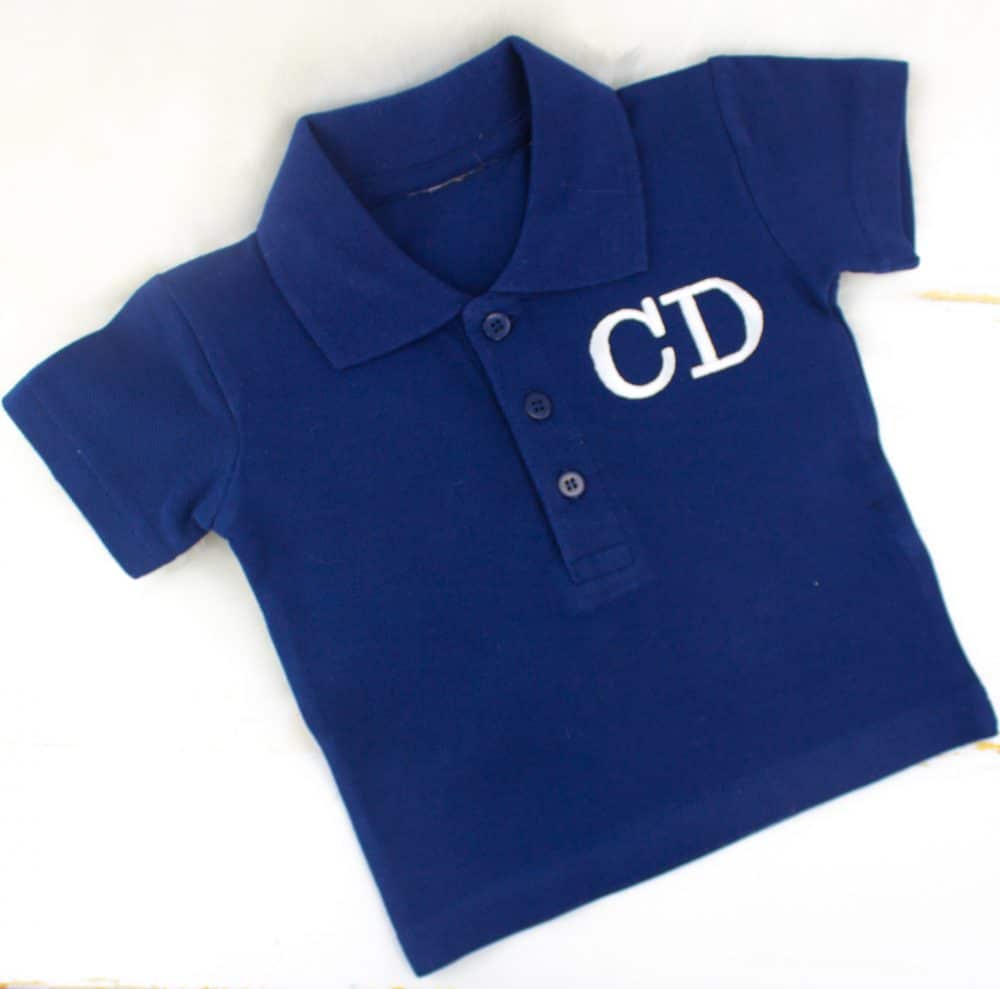 Personalised Navy Baby & Toddler Polo Shirt