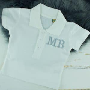 Personalised White Baby Polo Shirt