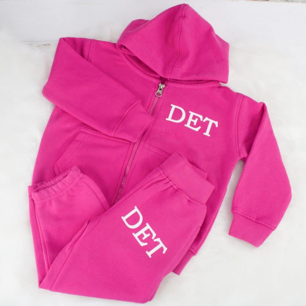 Personalised Pink Baby & Toddler Zip Tracksuit | Heavensent Baby Gifts