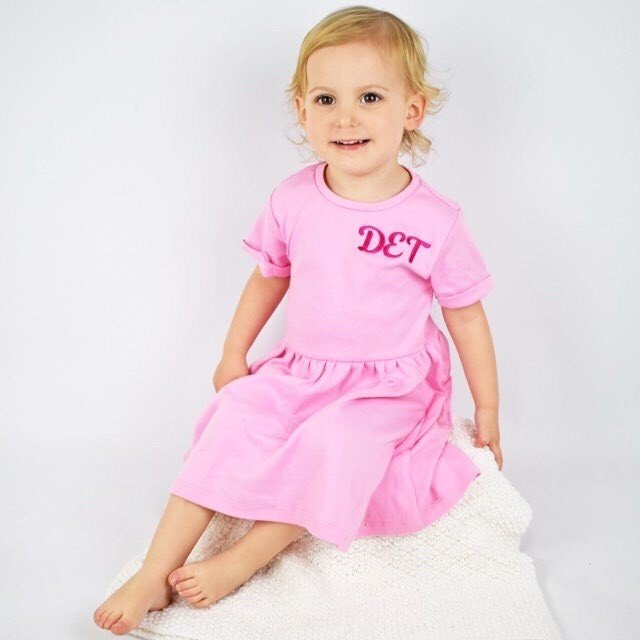 Personalised 100% Cotton Pink Summer Dress
