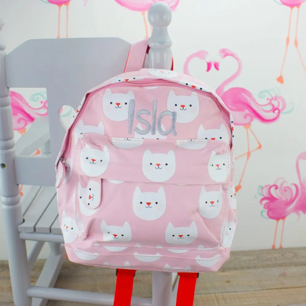 personalised baby girl nursery backpack