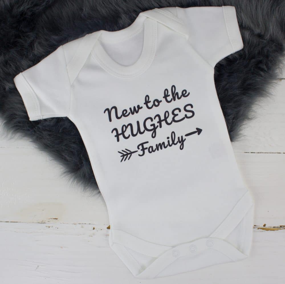 Personalised Unisex ‘New to the Family’ Bodysuit