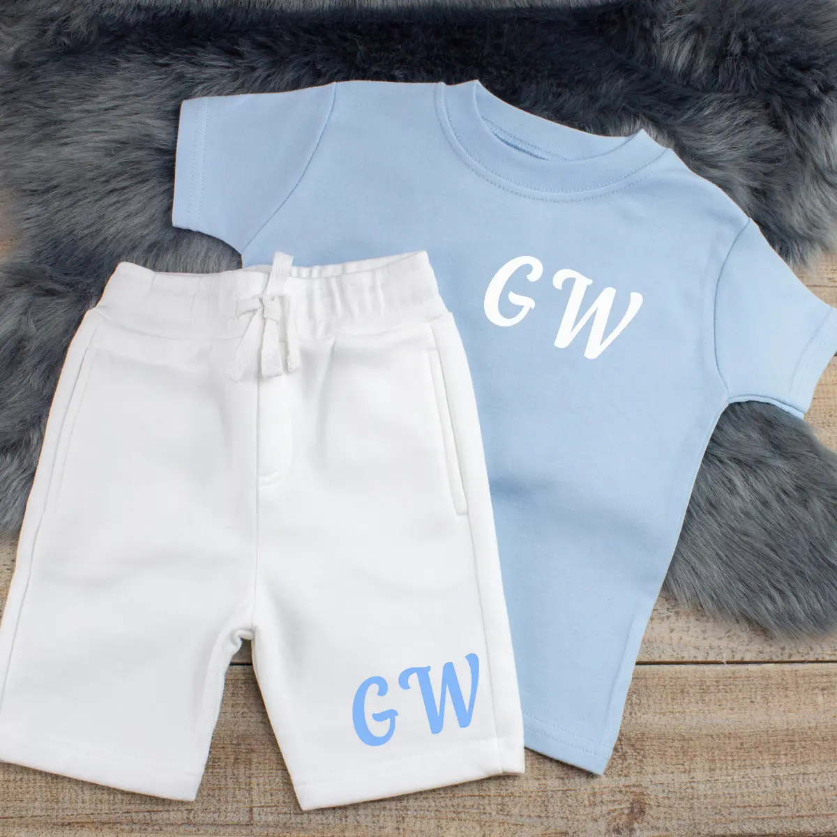 Personalised Baby Boy Summer Loungewear Set