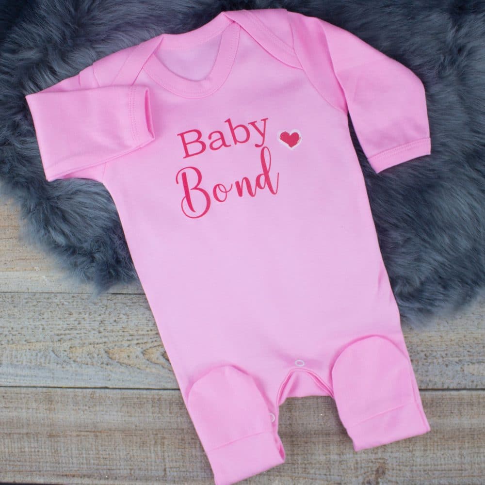 Personalised Pink ‘Baby’ Shower Sleepsuit