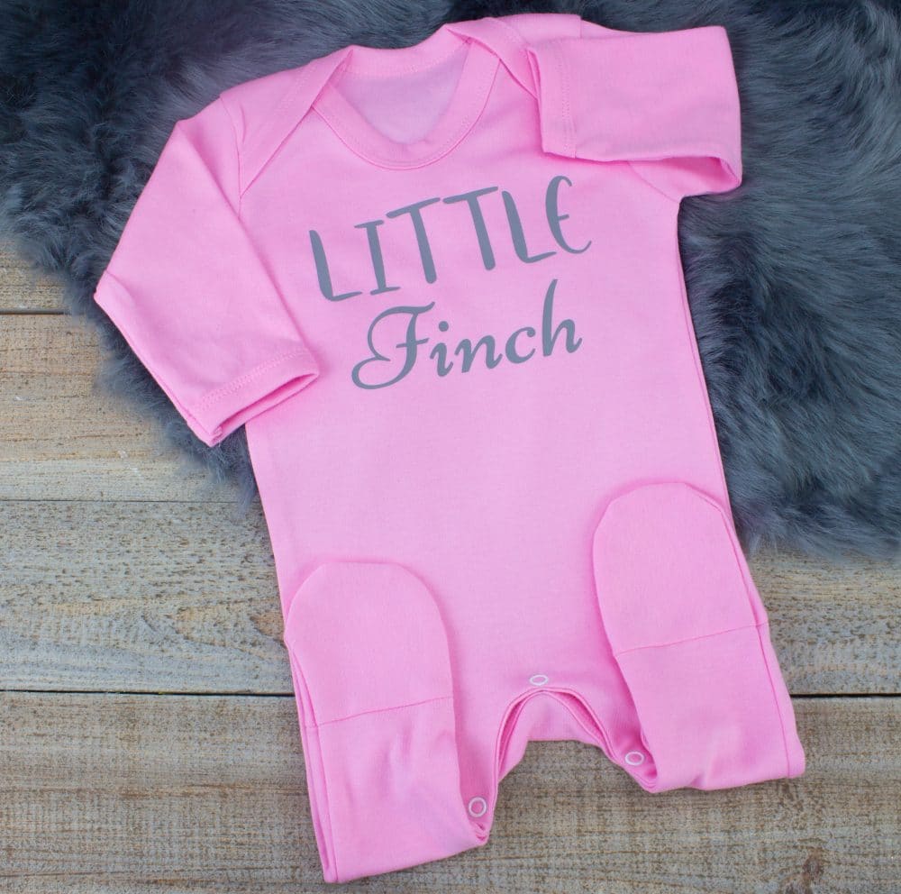 Personalised Pink Baby Shower Sleepsuit