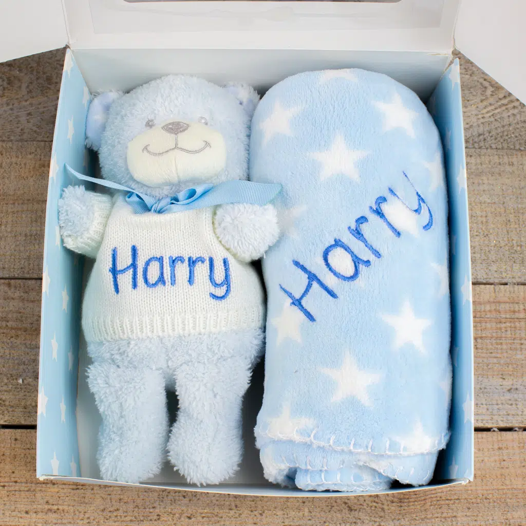 Personalised Blue Baby GIft Box