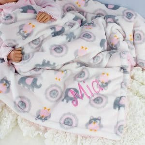 Personalised Pink Baby Girl Blanket