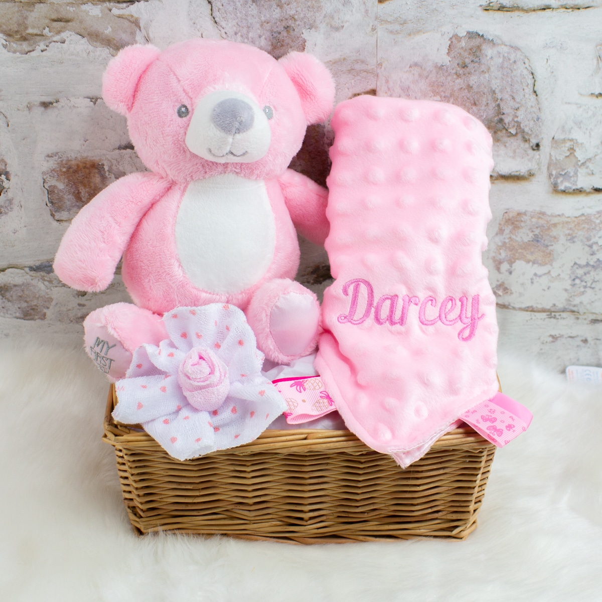 Personalised Baby Girl Gift Basket