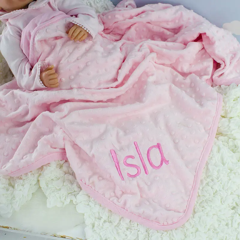 Personalised Pink Baby Girl Blanket