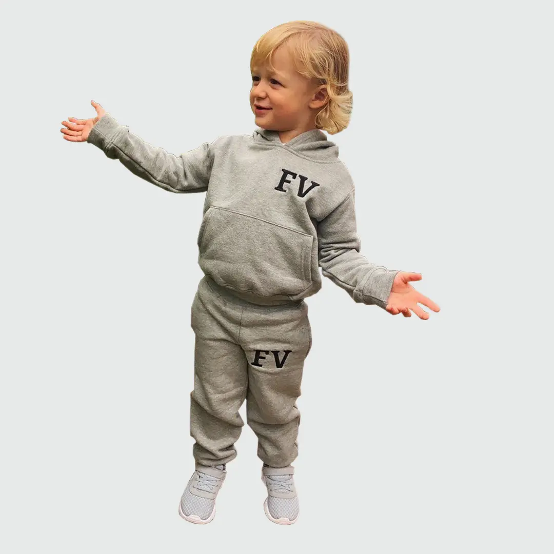 Personalised Grey Baby & Toddler Hoodie Tracksuit