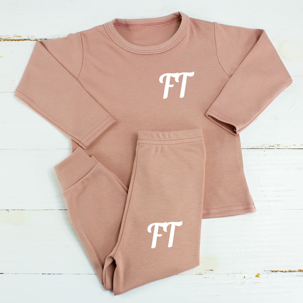 Personalised Dusty Pink Baby & Toddler Loungesuit
