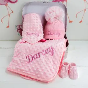 Personalised Baby Girl Winter essentials gift box