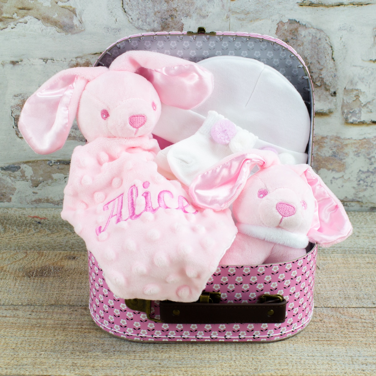 Personalised Baby Girl Bunny Rabbit Gift Box