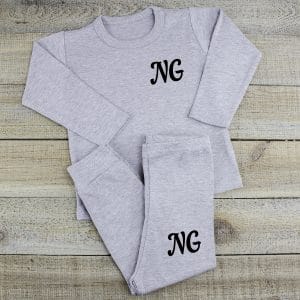 Personalised Grey Baby Loungewear Set