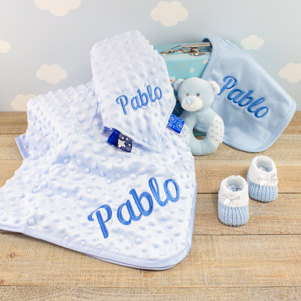 Personalised Baby Boy Starter Gift Box