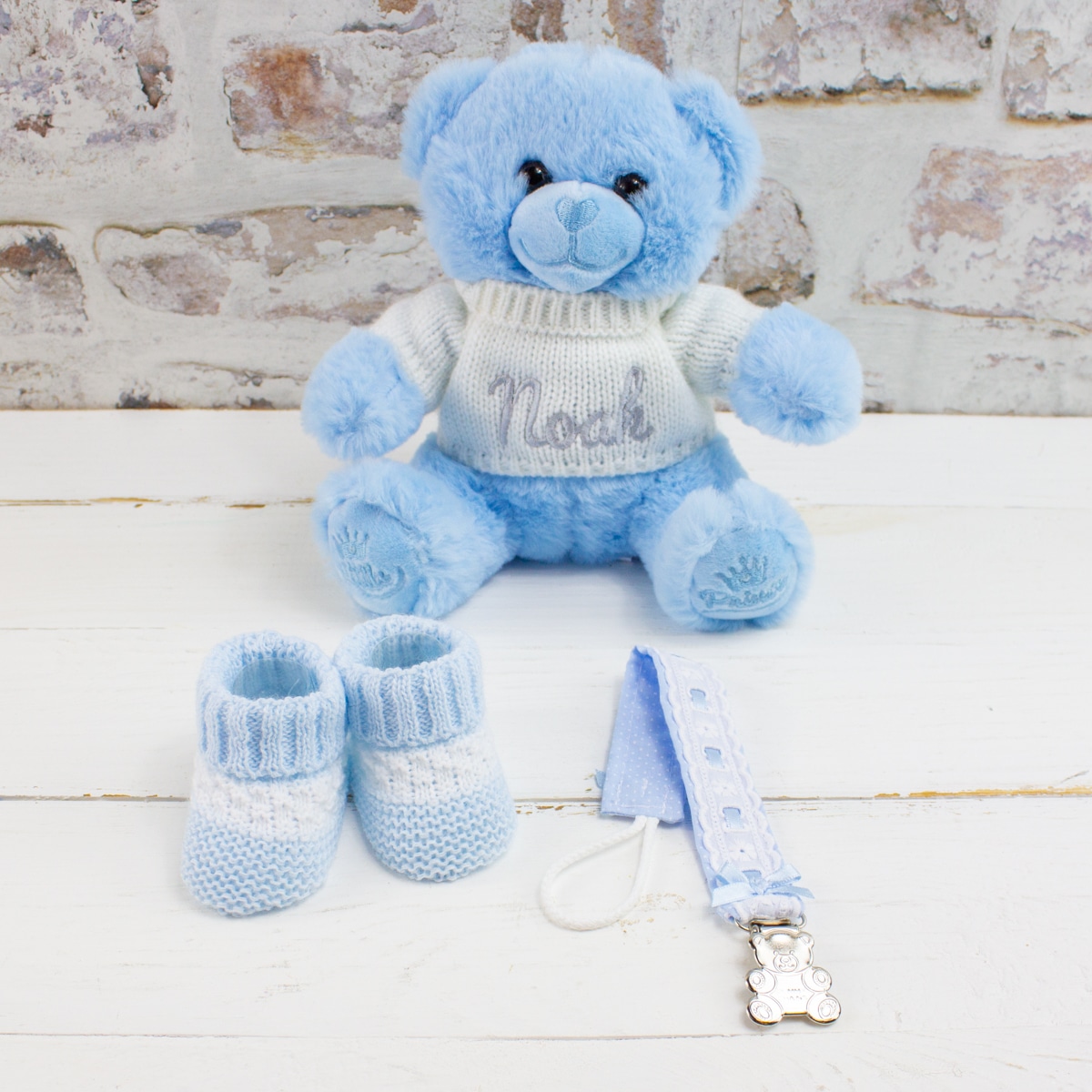 Personalised Baby Boy Gift Hamper - Teddy Bear