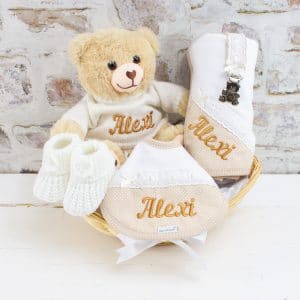 Personalised Gold Baby Gift Hamper