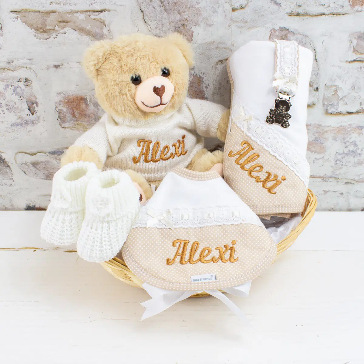 Personalised Gold Baby Gift Hamper
