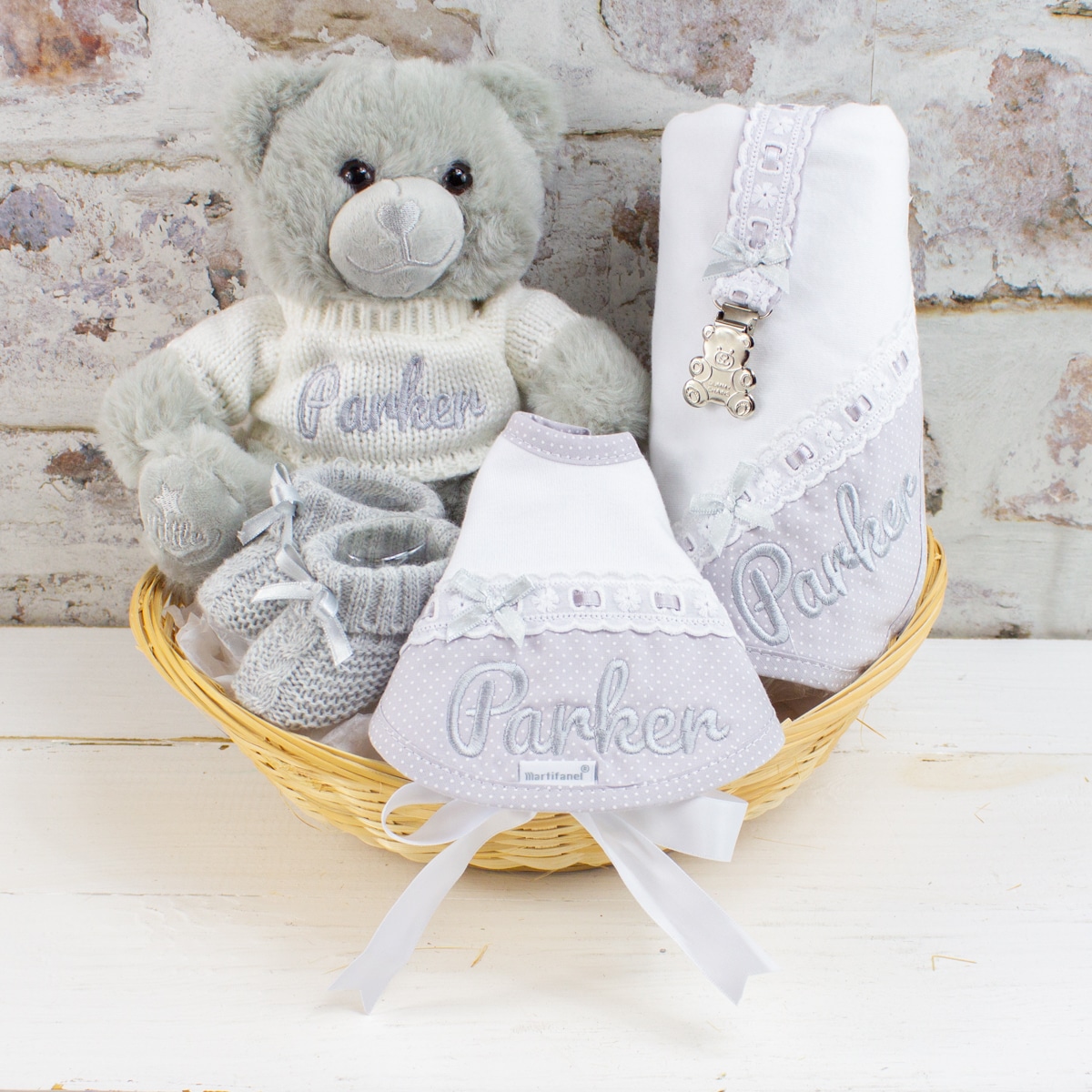 England Inspired babygrow /& Teddy Bear Personalised Matching Set Gift