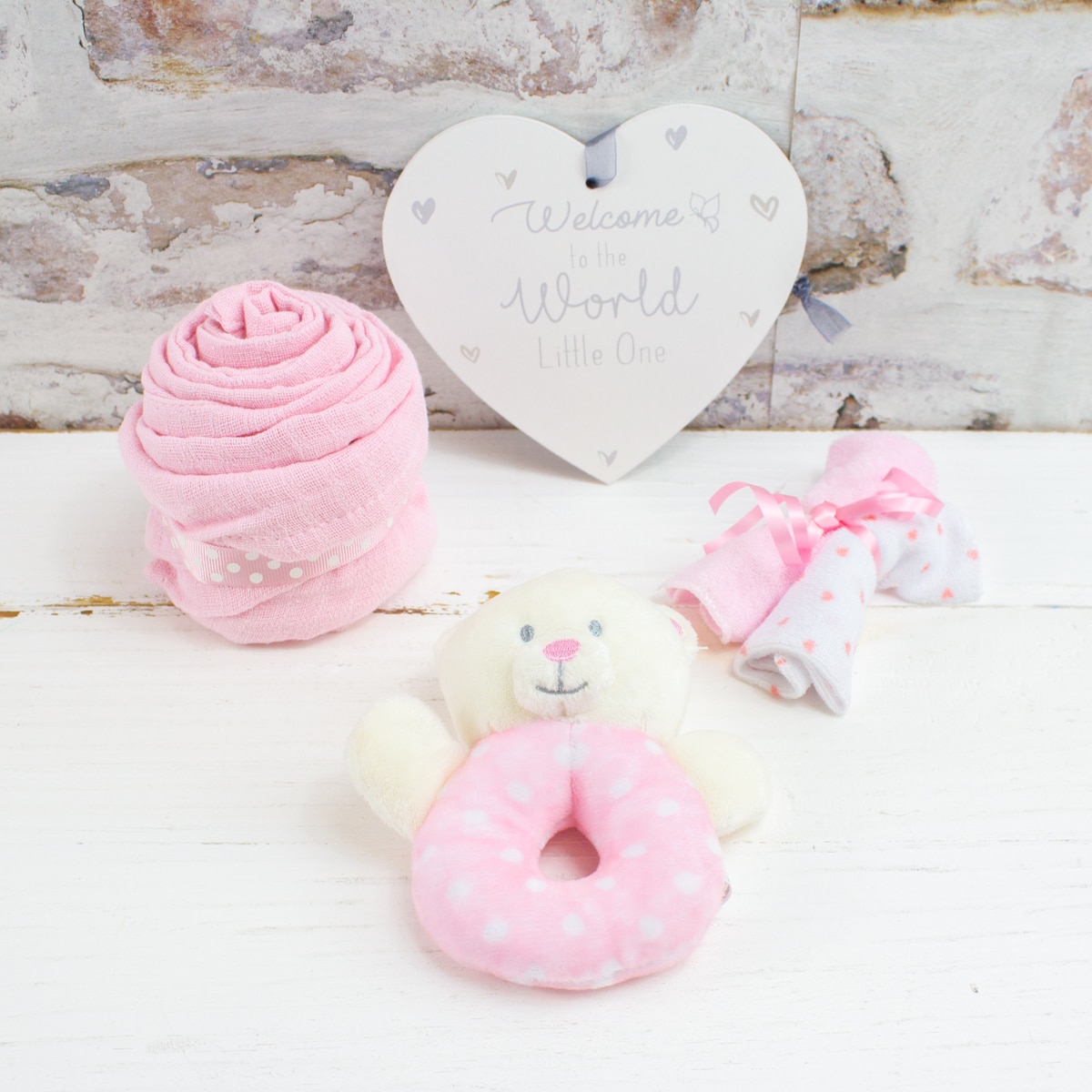 Personalised Pink Baby Girl Gift Set - Accessories