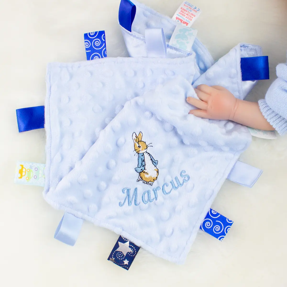 Personalised Blue Peter Rabbit Comforter