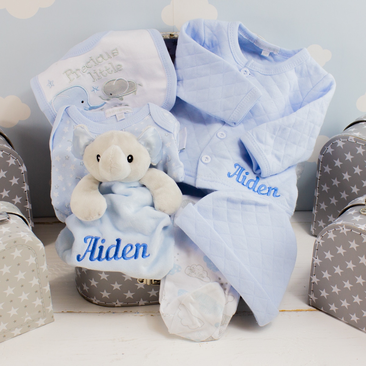 Personalised Baby Boy Clothes Gift Hamper